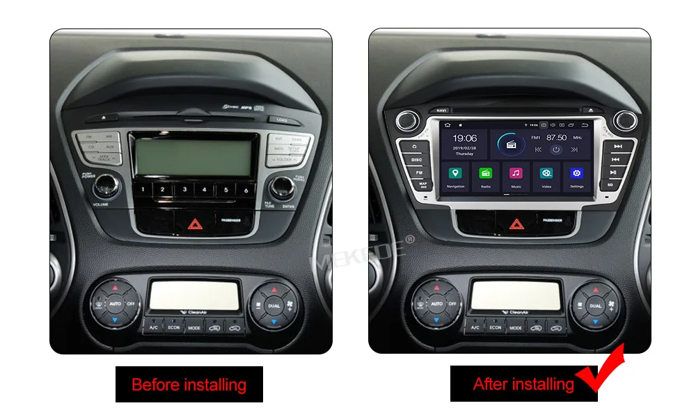 DSP 2Din HD Android 9,0 4 Гб ОЗУ для HYUNDAI ix35 Tucson 2009- Стерео Радио Навигация GPS, DVD Автомобильный мультимедийный плеер