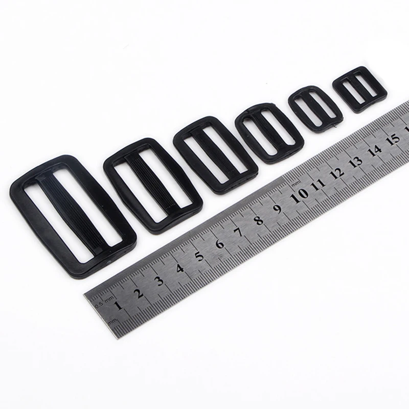 5 шт./компл. пластиковые лямки три кольца Регулировка пряжки кривая слайдер