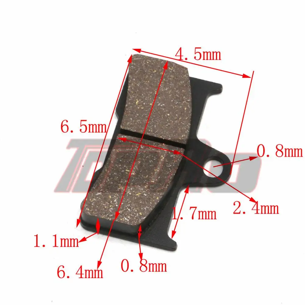 

TDPRO Motorcycle Parts For YAMAHA Grizzly660 Front Rear Motor Brake Pads Fit Grizzly 660 2002 2003 2004 2005 2006 2007 2008 NEW