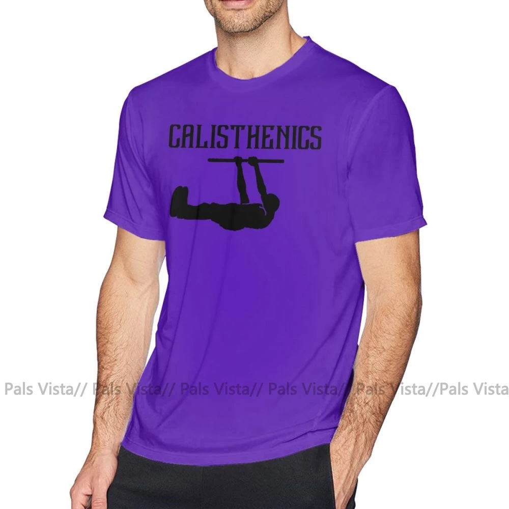 Calisthenics футболка Calisthenics лучшая спортивная футболка мужская большая футболка с принтом короткий рукав 100 хлопок Модная забавная футболка - Цвет: Фиолетовый