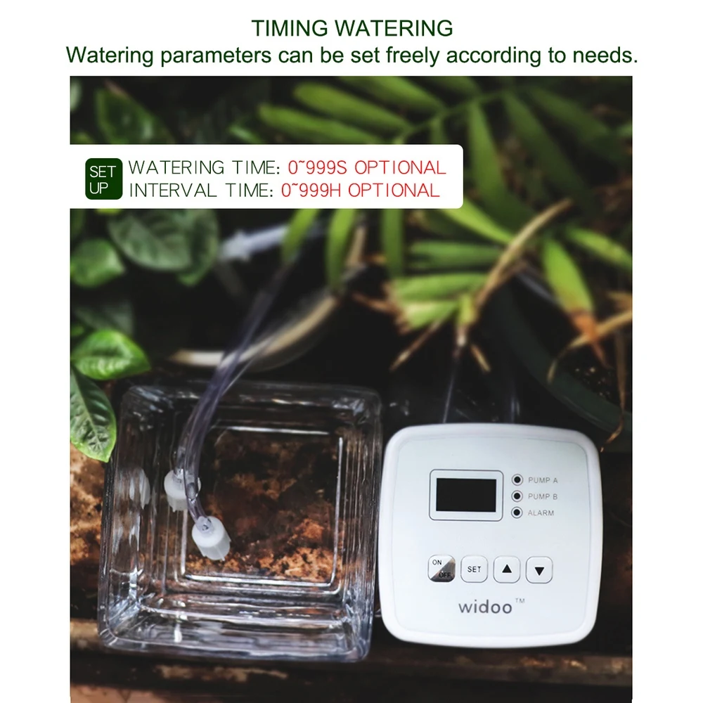 

Intelligent Drip Irrigation System Set Double Pump Automatic Watering Device Timer Orchard Self-Watering Kit for Garden