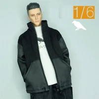 hot sales 16th crowntoys trend male black gray coat shirt model for usual 12 inch doll action collectable