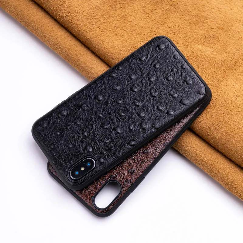 Ostrich Skin Phone Case For IPhone X XS Max XR Fitted Apple 5 5S SE 6 6S 7 8 Plus Protect |