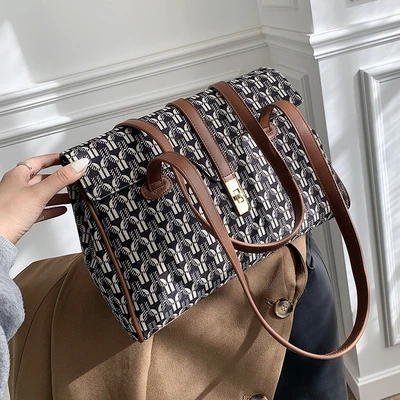 

High Capacity Houndstooth Shoulder Bags for Women 2021 New Handbags Good Quality Ladies Branded Luxury Designer Hot Sale