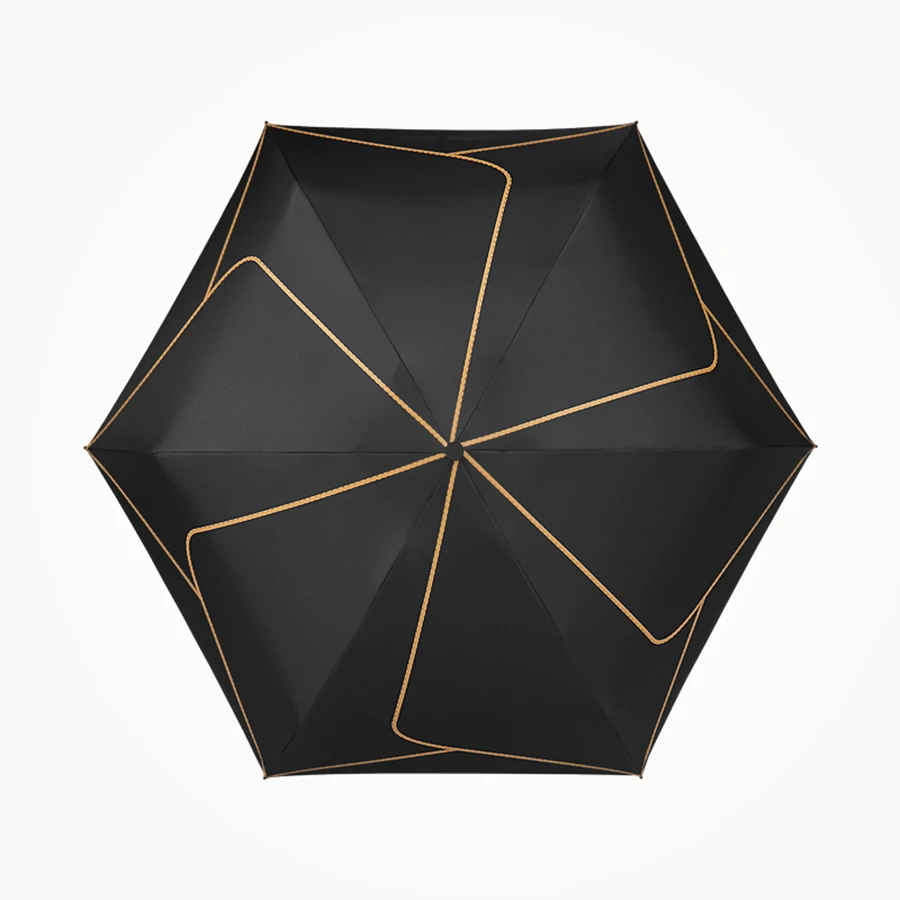 Зонт от солнца дождя женский пять три сложения белый ручной большой прозрачный