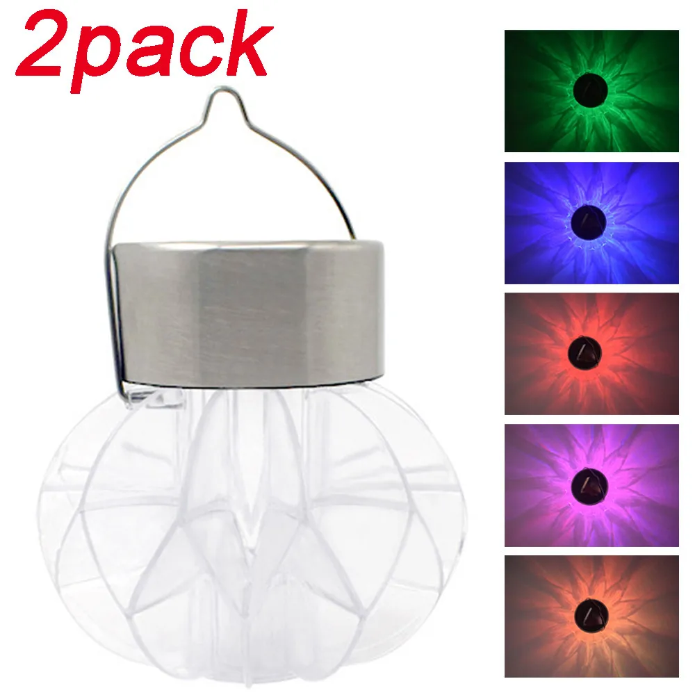 2 шт. цветной светодиодный светильник на солнечной батарее для улицы