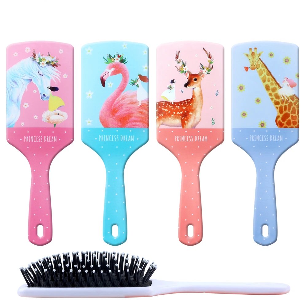 

Cartoon Scalp Airbag Hair Styling Tool,Soft Comb Teeth Hair Brush,Barber Accessories Print Hair Detangler Comb,Haircare Massage
