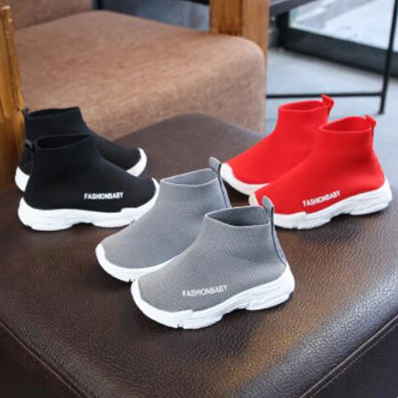 

Children Casual Shoes Male Female Sneaker Child High Elastic Foot Wrapping Snow Boots Kids Socks Baby Sport Shoes