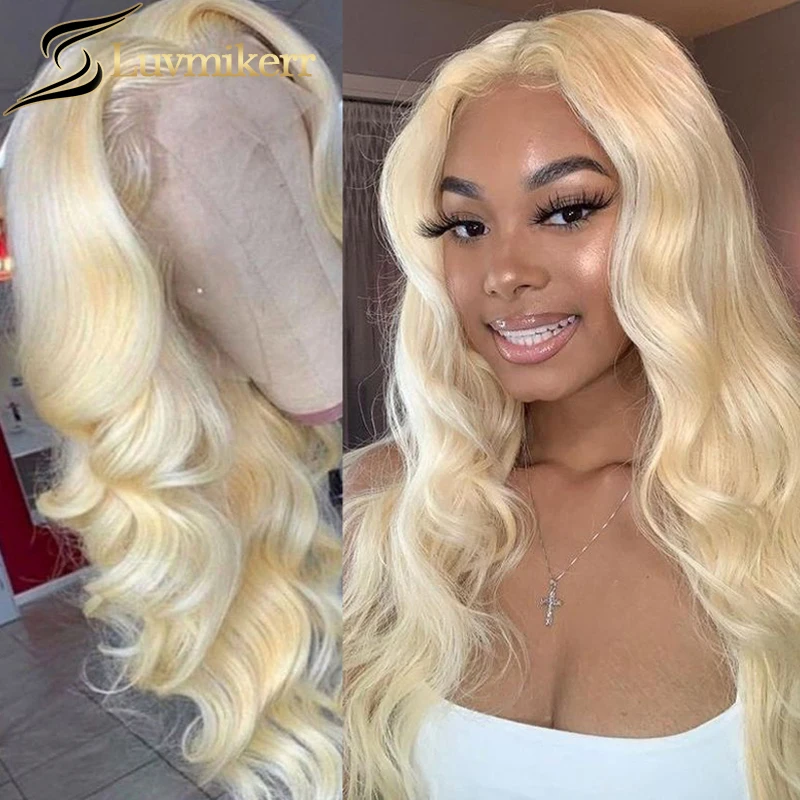 

Body Wave Colored Transparent Hd Blonde 613 Lace Frontal Wig Pre plucked 13x5 Lace Front Full Human Hair Wig 250% For Women