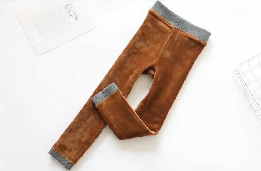 Леггинсы для девочек осенне зимние Бархатные узкие брюки с эластичной резинкой