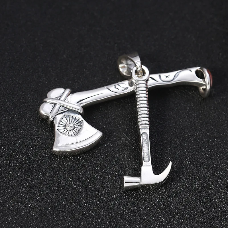 Мужская и женская подвеска Настоящее серебро 925 проба креативный топор молоток