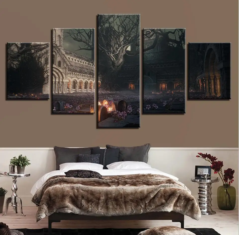

World Famous Architecture Beauty HD Five Wall Painting Decorative Painting Anime Posters Wall Decor Anime Decor Room Decor