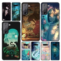 silicone cover anime totoro ghibli art for samsung galaxy s21 s20 fe ultra s10 s10e lite s9 s8 s7 s6 edge plus phone case
