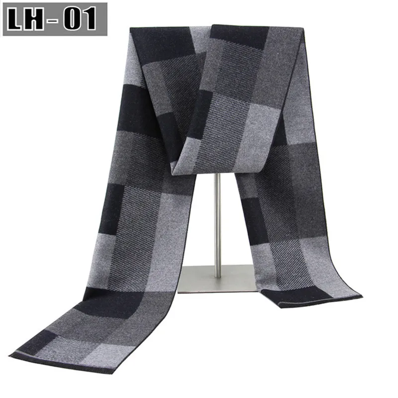 

New Arrival Thick Soft Warm Man Long Scarf Cashmere Wool Blend Men Scarves Shawl Wrap 30*180cm Best Christmas Gift To Men Plaid