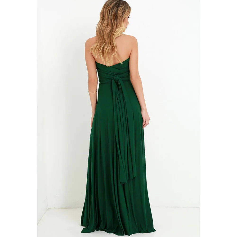 

Sexy Long Skirt Elastic Waist Polyester Fiber Pure Color Lacing Splicing Women Dress Summer 2021 V Neck Sleeve Hang Neck 511130