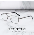 Квадратные металлические оправы для очков ZENOTTIC, мужские маленькие оправы для очков при близорукости, очки по рецепту, очки, очки