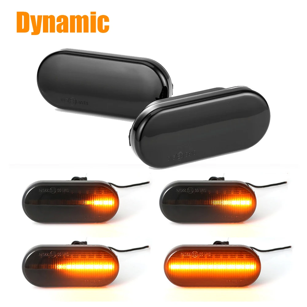 

2PCS Led Dynamic Side Marker Turn Signal Light For Volkswagen VW Bora Golf 3 4 Passat 3BG Polo SB6 SEAT Ibiza Leon Skoda Ford