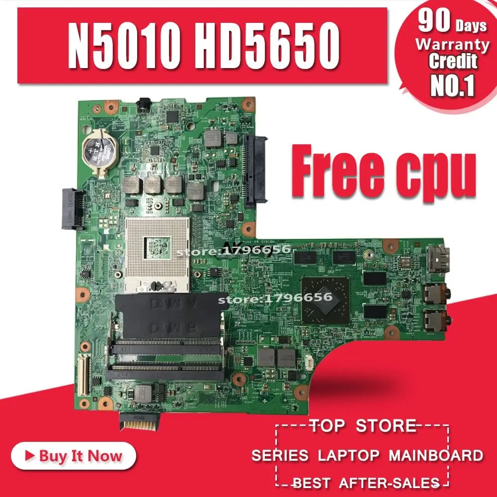 ЦП 09909-1 для DELL inspiron N5010 CN-0VX53T CN-052F31 09909-1 48.4HH01.011 HM57 HD5650 GPU оригинальная тестовая материнская плата