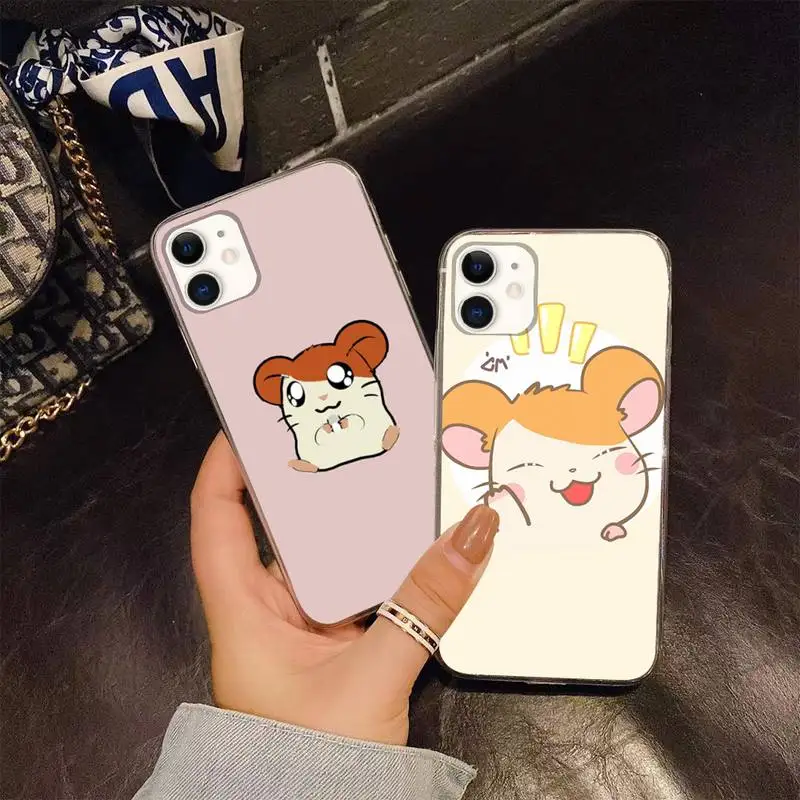 

Hamtaro Cute Hamster Mouse Phone Case For Iphone 5 SE 2020 6 6s 7 8 plus X Xr XS 11 12 Mini Pro Max Transparent Fundas Cover