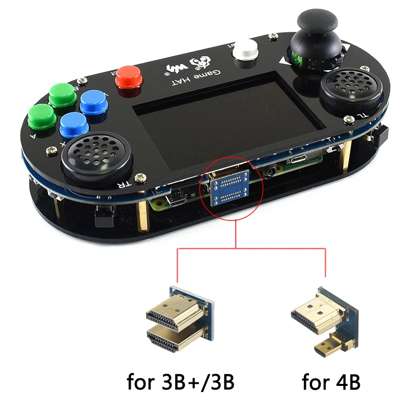 Raspberry Pi 4/3B+/3B/Zero RetroPie игровой шлем Консоль геймпад с 60FPS 3,5 дюймов ips экран 480x320 ЖК-дисплей