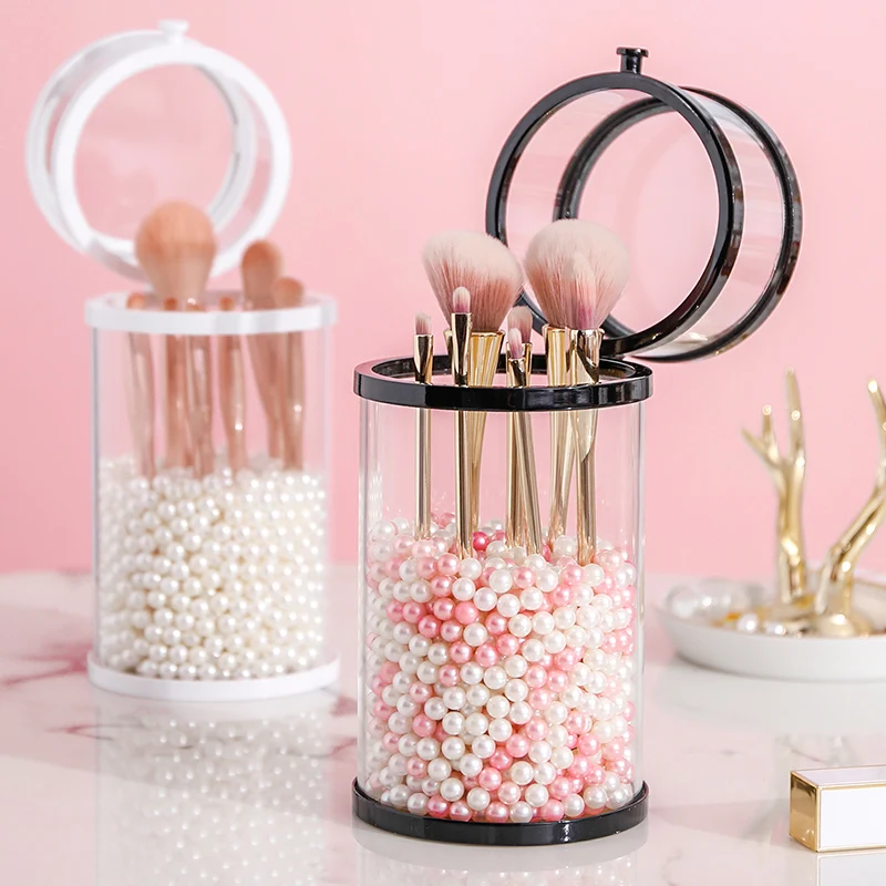 

Прозрачная коробка для хранения пластиковая Кисть для макияжа Органайзер для макияжа коробка для хранения губной помады Пылезащитная Подс...