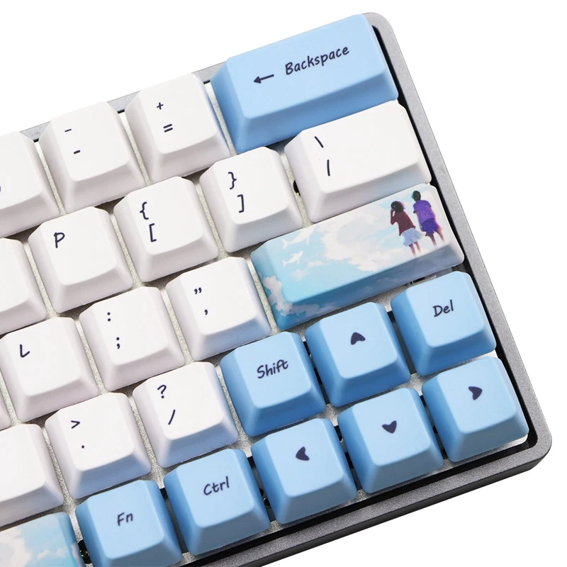 

73 Keys DYE Sublimation PBT Keycaps Mechanical Keyboard Cute Keycaps Profile Keycap for GH60 GK61 GK64