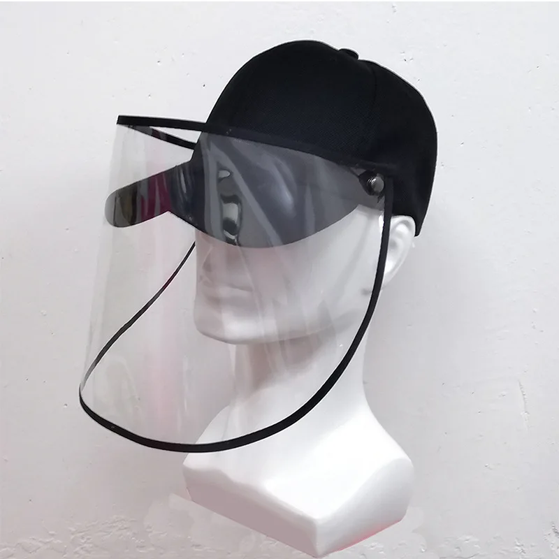 

Anti-droplet Protective Baffle Bucket Hat Epidemic Prevention Cap Windshield Eye Protection Sun-resistant Black Baseball Cap