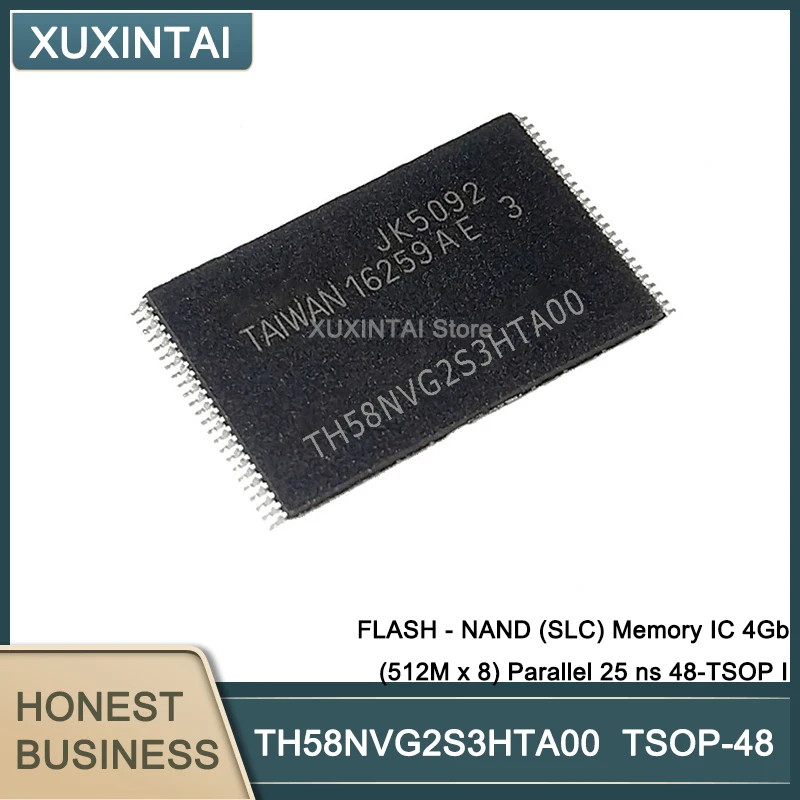 20 шт./лот TH58NVG2S3HTA00 TH58NVG FLASH - NAND (SLC) память IC 4 Гб (512 М x 8) параллельная 25 ns 48-TSOP I купить