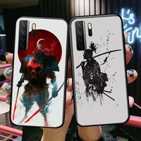 samurai style japan black soft cover the pooh for huawei nova 8 7 6 se 5t 7i 5i 5z 5 4 4e 3 3i 3e 2i pro phone case cases