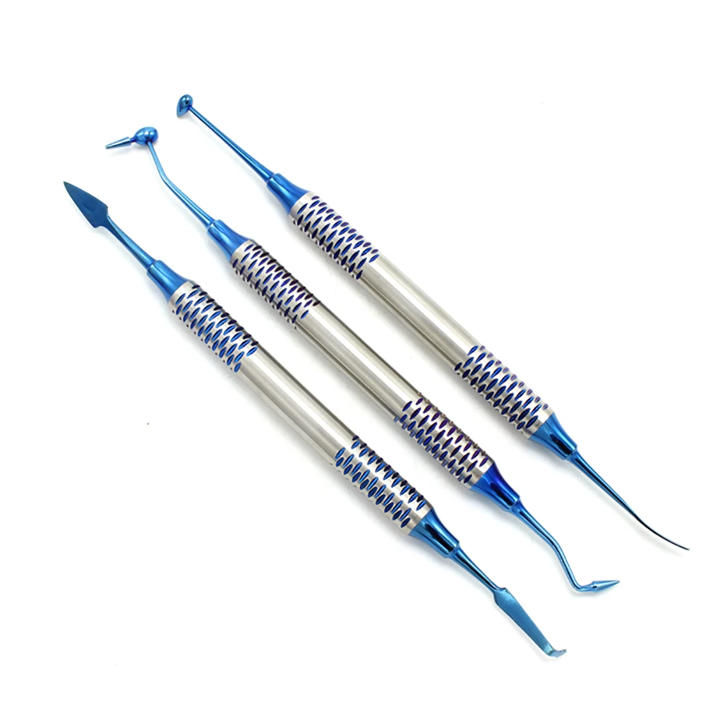 6 шт. зубная композитная смола шпатель с титановым покрытием набор наполнителя из