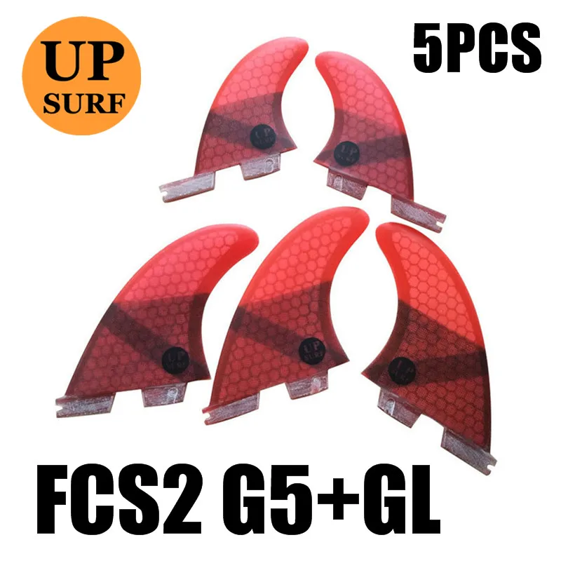 5PCS red 3 шт./4 шт./5 шт. fcs2 плавники G7/G5/GL плавники для серфинга стоячие fcs 2 водные виды спорта fcs ii плавники quilla surf стоячие весло плавник - Цвет: 5PCS red