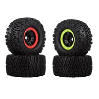 2pcs rc car rubber tire wheel rim set fit for bush g5 e6 g2 revo hpi savage hp 18 rc monster car spare parts accessory