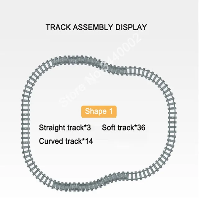 10 100 шт/партия городские поезда поезд рельс изогнутые рельсы Строительные блоки