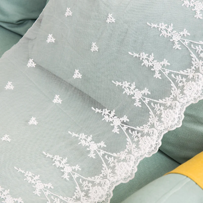 42 см ширина 2 ярдов/партия белая кружевная ткань для шитья отделка материалы