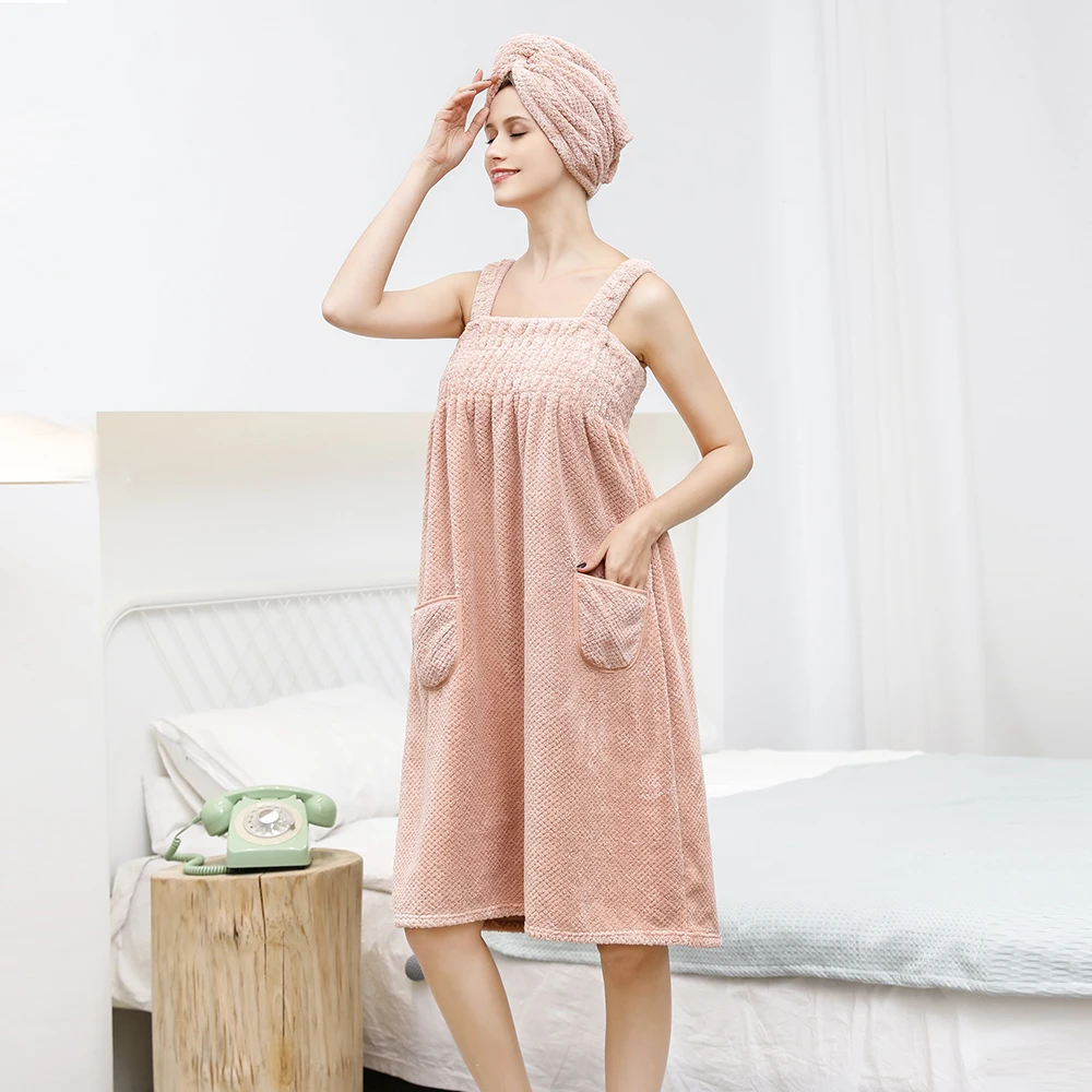 Женское банное полотенце из полиэстера и хлопка модная женская банная юбка