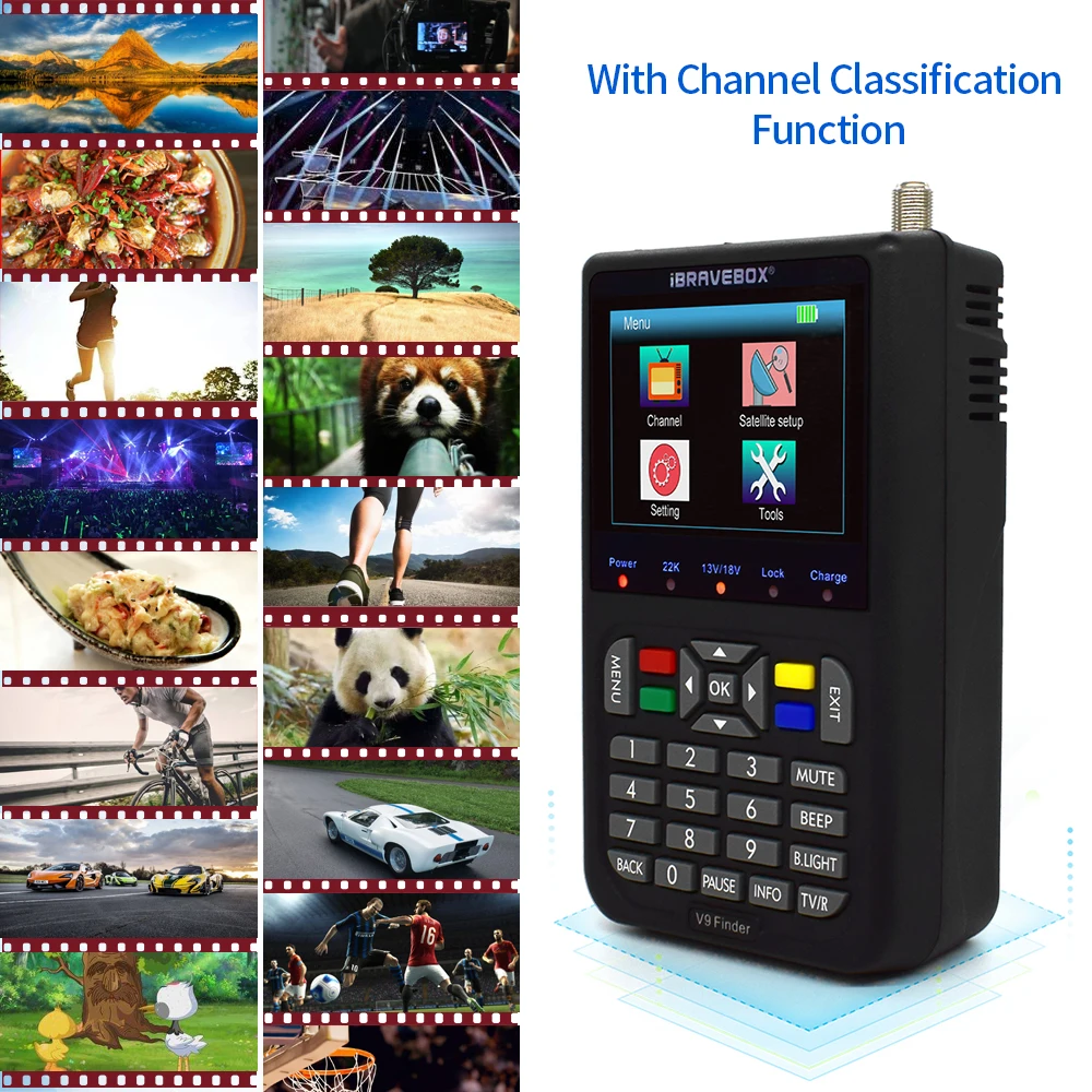 Черный V9 Finder цифровой спутниковый искатель ЖК 3 5 дюймов дисплей телевизор вилка