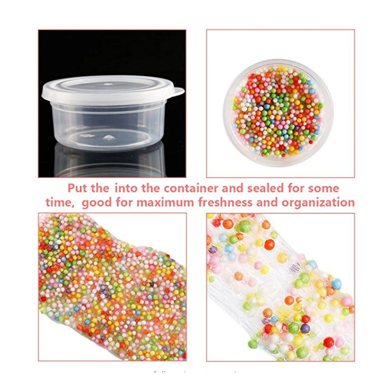 

DIY Handicrafts Crystal Mud Mucus Kit Colorful Foam Ball Slime 72 Pieces Handmade Supplies Kit Gift Set Gift For Kids Children
