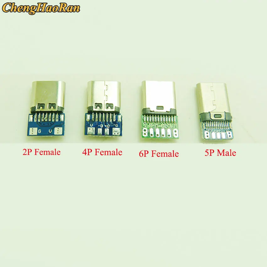 

1PCS Welded USB3.1 Type C Double-Sided Front And Back Plug Android Mobile Phone Plug Type-c usb 3.1 Female/Male Connector