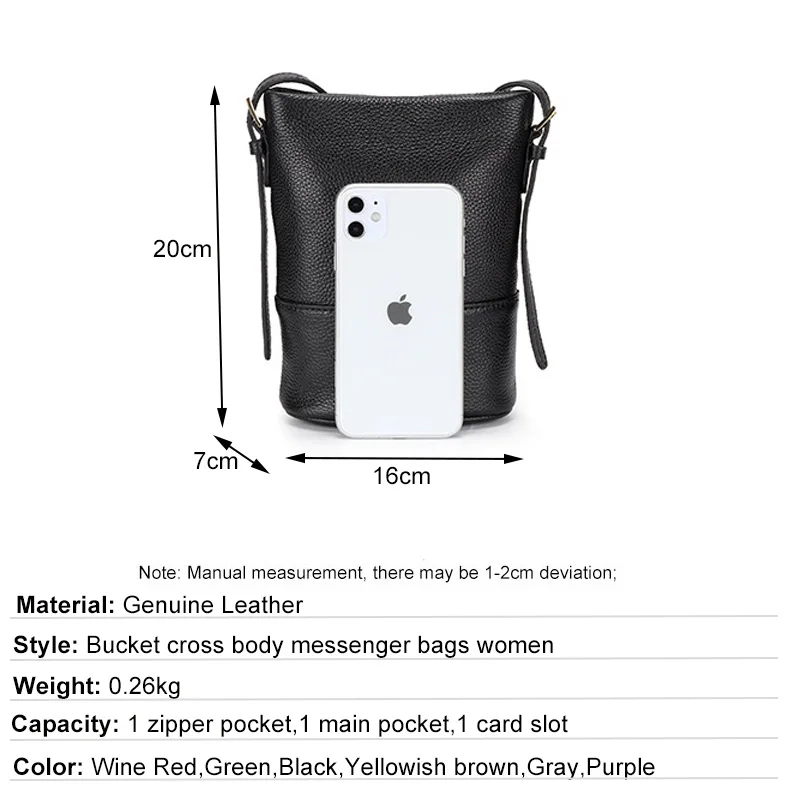 Сумка кросс-боди женская из натуральной кожи Маленький модный мессенджер на