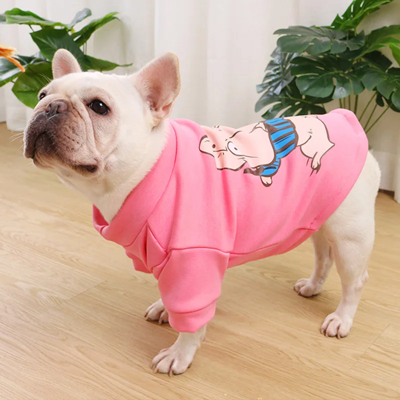 Мягкая одежда для домашних животных французского бульдога Одежда среднего и