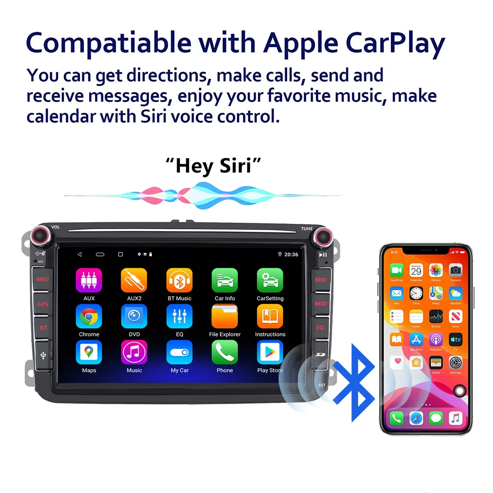 peerce 2din android 10 car radio gps stereo receiver multimedia player for volkswagenvwskodapassat b6seatoctaviapologol free global shipping