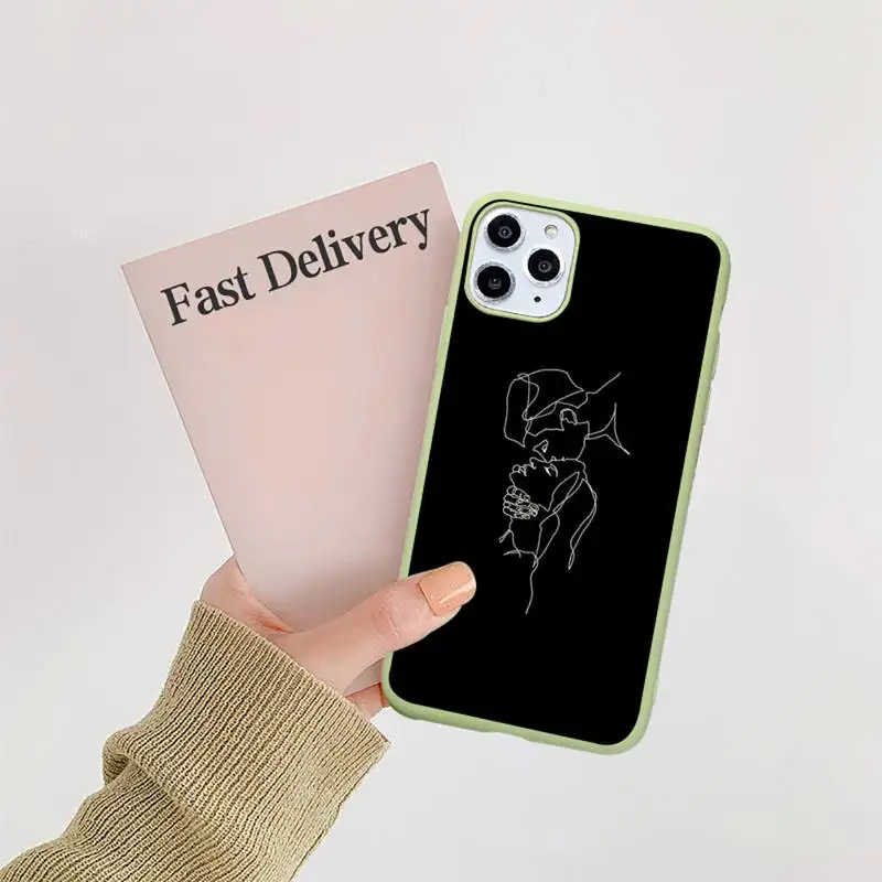 

Minimalist style Series Twerk It Sexy Line Phone Case Candy Color for iPhone 11 12 mini pro XS MAX 8 7 6 6S Plus X 5S SE 2020 XR