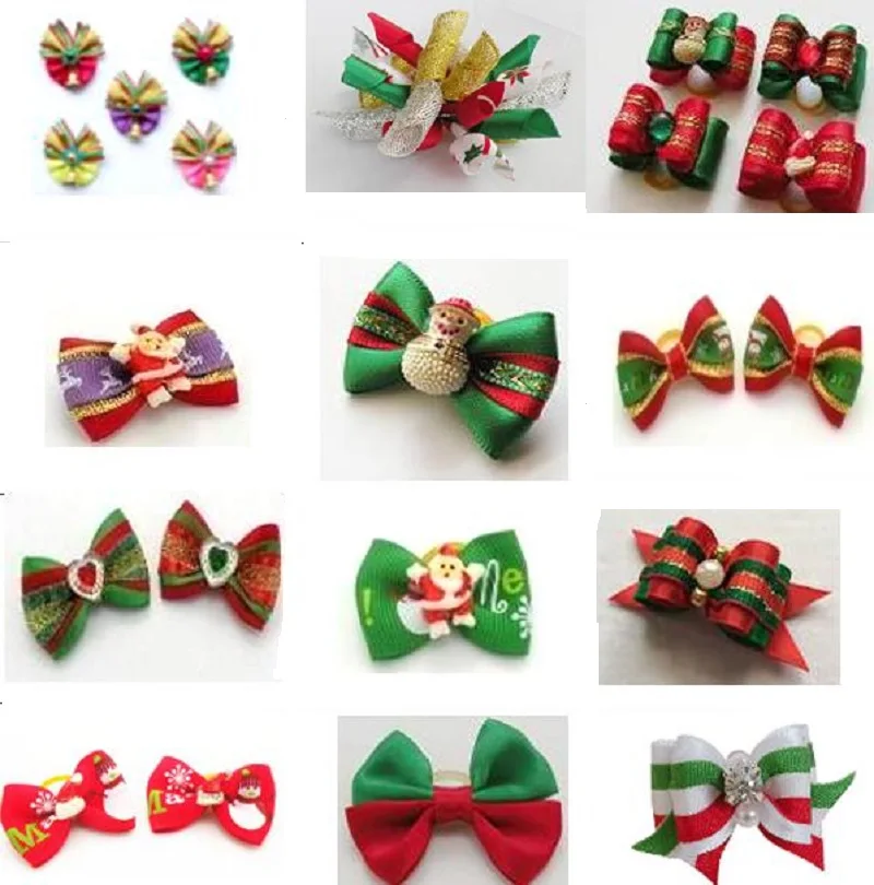 100 шт./лот лента для шерсти собак щенков кошек банты резиновые аксессуары товары