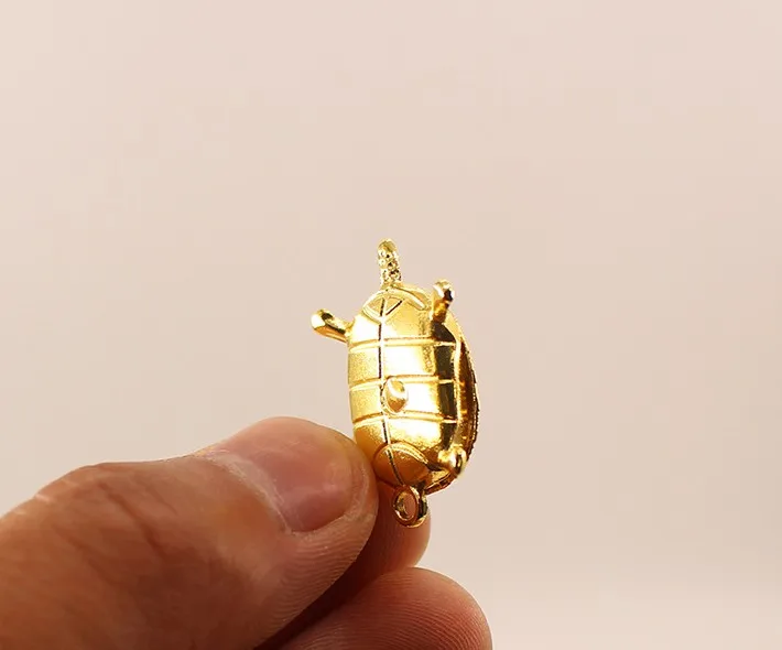 10 шт. Золотая черепаха богатство Лаки Фортуна Omamori украшения Lucky подарок для