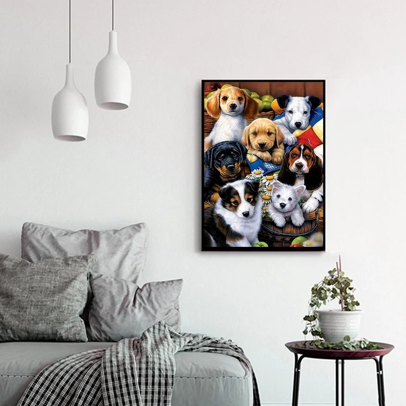 

DIY Full Square Round Resin Diamond Painting PET DOG Cross Stitch Embroidery Mosaic Wall Home Decor 5d Diamond Painting
