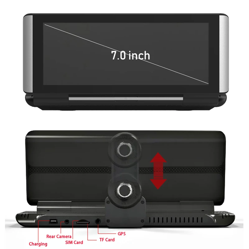 7 дюймов 4G Автомобильный видеорегистратор Камера gps FHD 1080P Android Dash Cam навигация ADAS