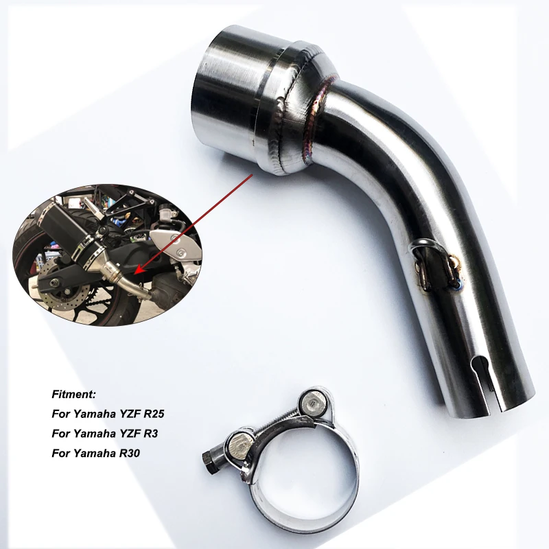 Адаптер для мотоцикла YZF R3 R25 R30 средний глушитель выхлопной трубы средняя секция