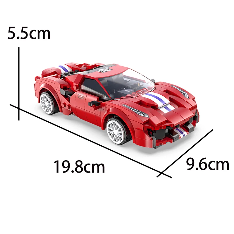 488 Спортивный Трек автомобиль 2 4G с дистанционным управлением MOC строительный