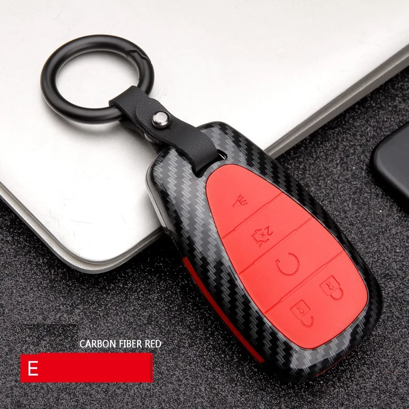 Автомобильный Стайлинг ABS углеродное волокно Дистанционный смарт ключ чехол для