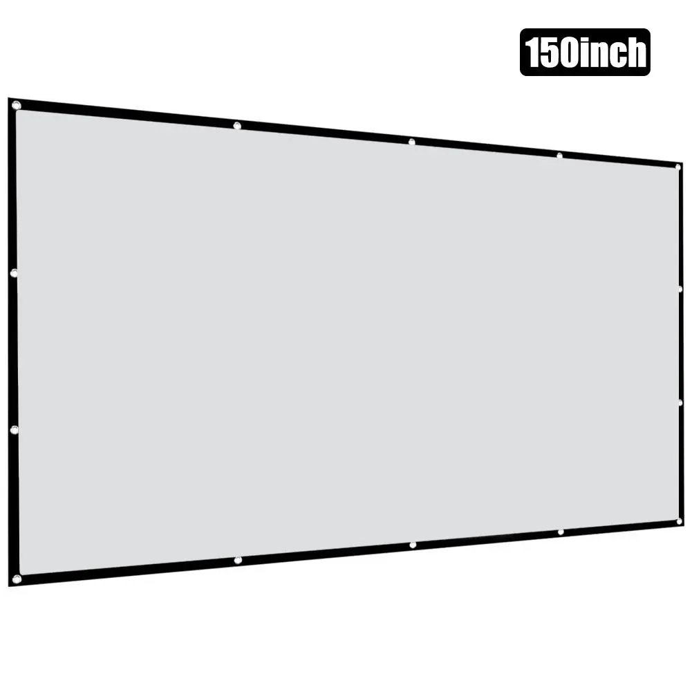 Экран для проектора 16:9 дюймов портативный кино с защитой от сгибов дома офиса